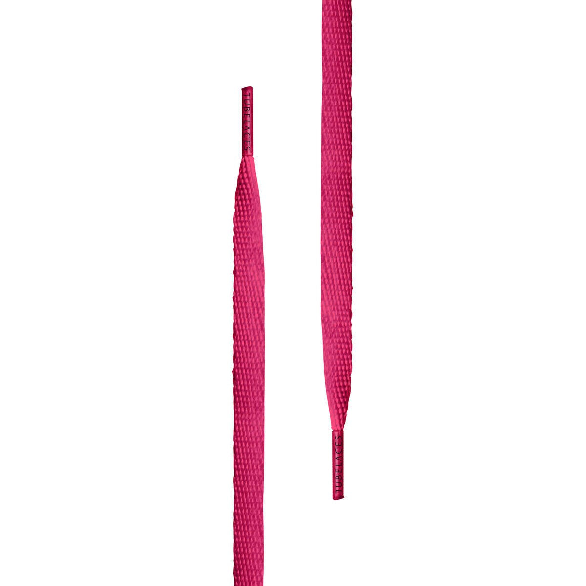 TB White Flat Shoe Laces - Magenta 140cm