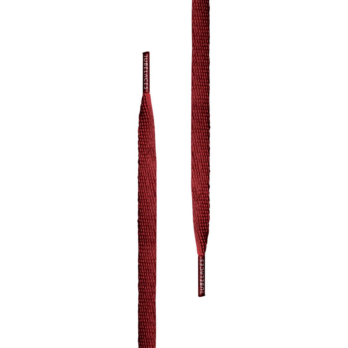TB White Flat Shoe Laces - Maroon 140cm