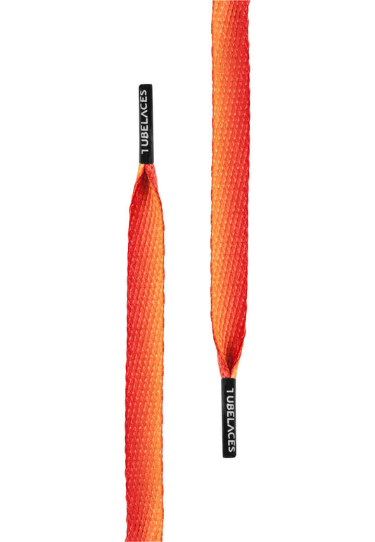 TB White Flat Sundowner Shoe Laces - Orange 130cm