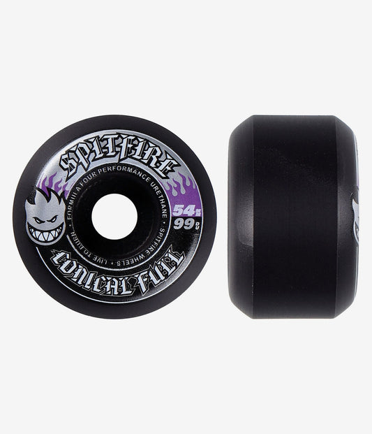 Spitfire - F4 Team Conical Full Skateboard Wheels - Black/Purple 54mm