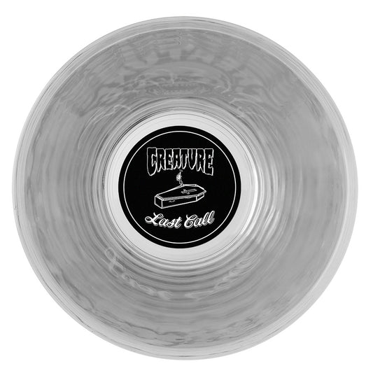 Creature Bonehead Flame Pint Glass - Clear With Black