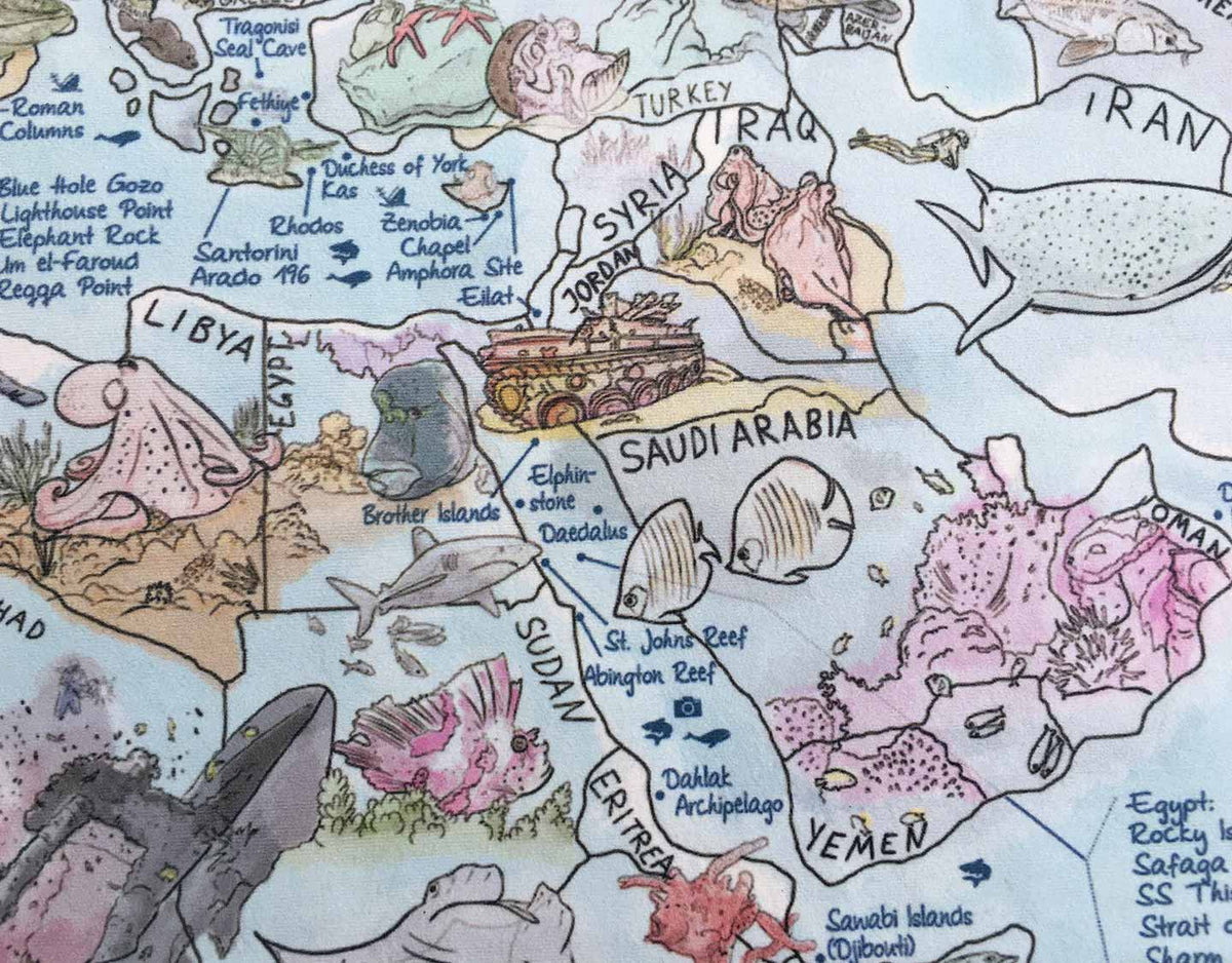 منشفة خريطة غوص أوسم مابس 170x90 سم