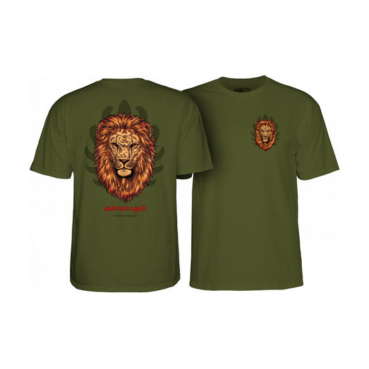 Powell-Peralta Salman Agah Lion T-Shirt - Military Green