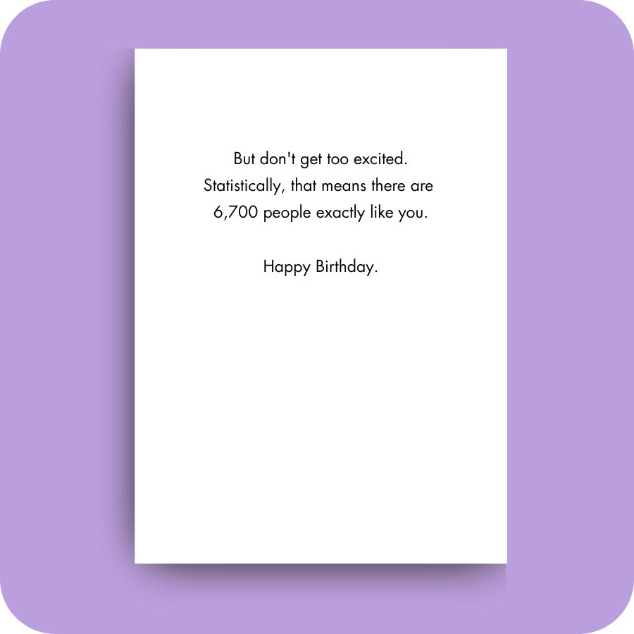 Bald Guy greeting card STE007373, inside