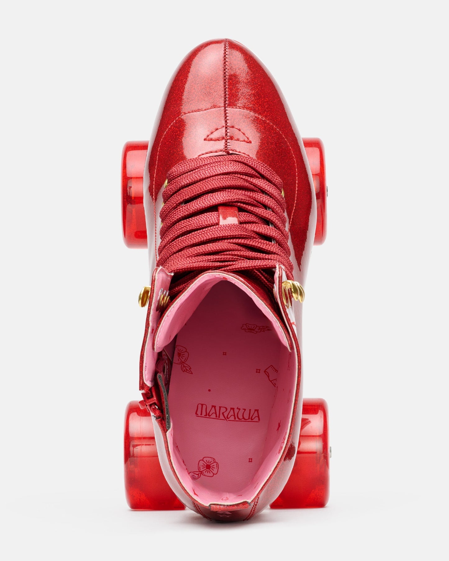 Impala High-Heel Roller Skates - Marawa Red Glitter
