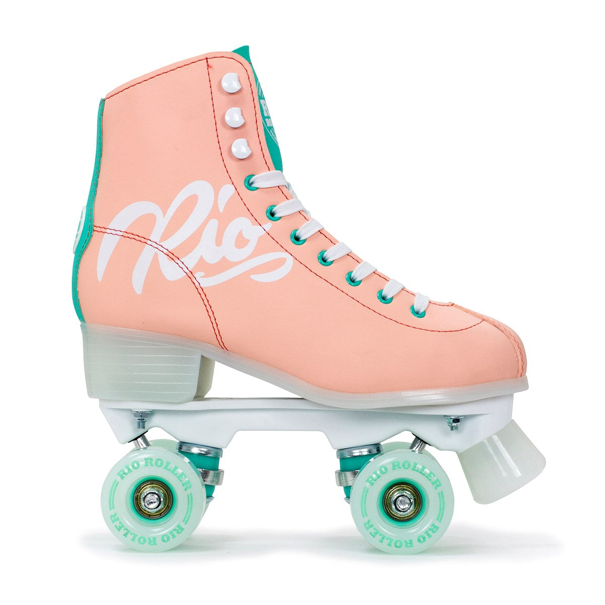 Rio Script Roller Skates - Peach/Green - LocoSonix