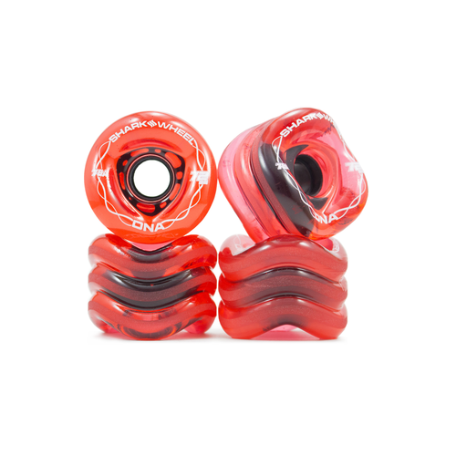 Shark Wheel DNA Formula 72 MM, 78A Wheels - Transparent Red (set of 4) - LocoSonix