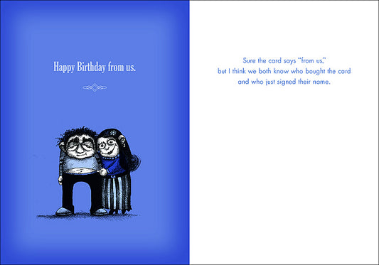 Bald Guy Birthday - Happy Birthday From Us Greeting Card - LocoSonix