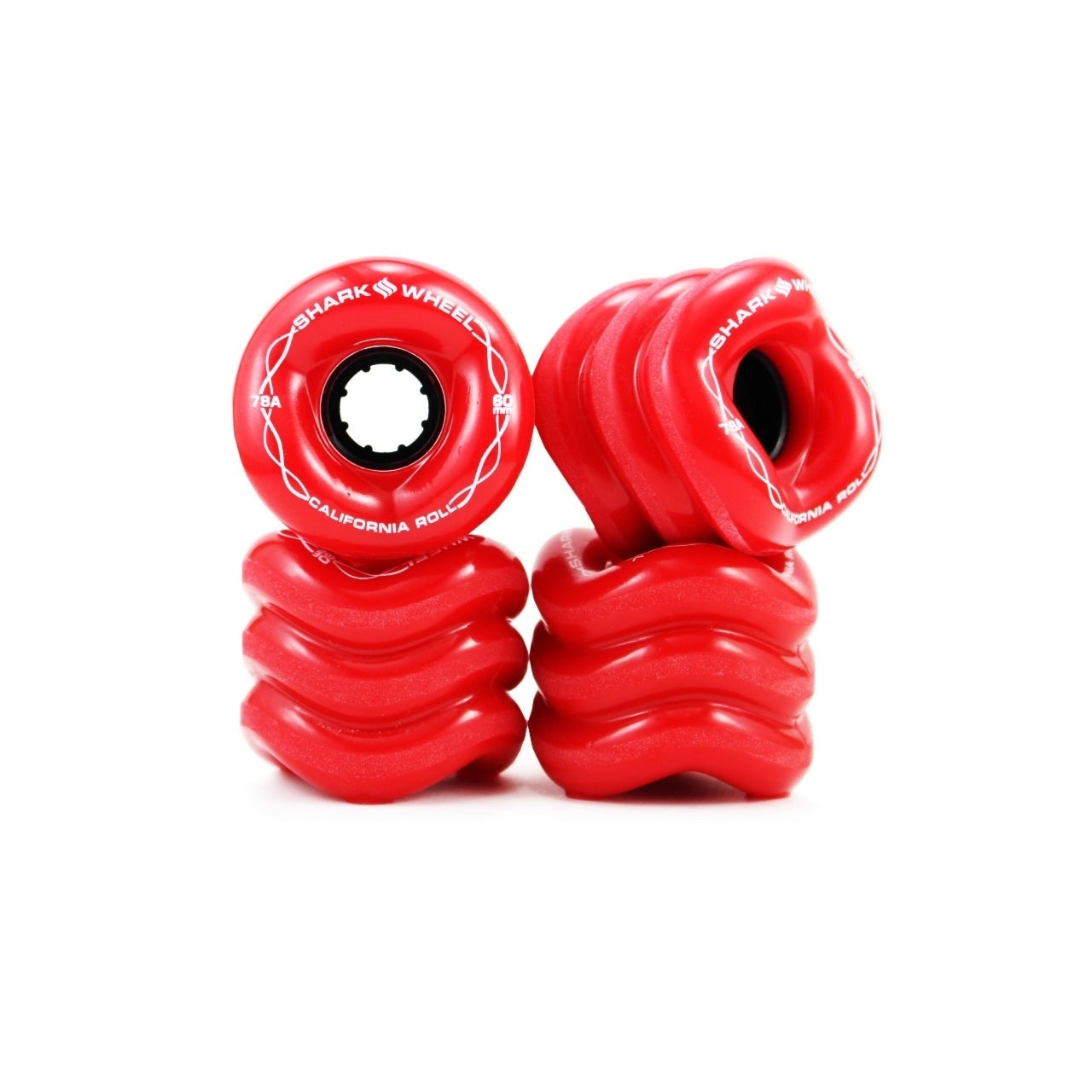 Shark Wheel California Roll 60 MM, 78A - Red (set of 4) - LocoSonix