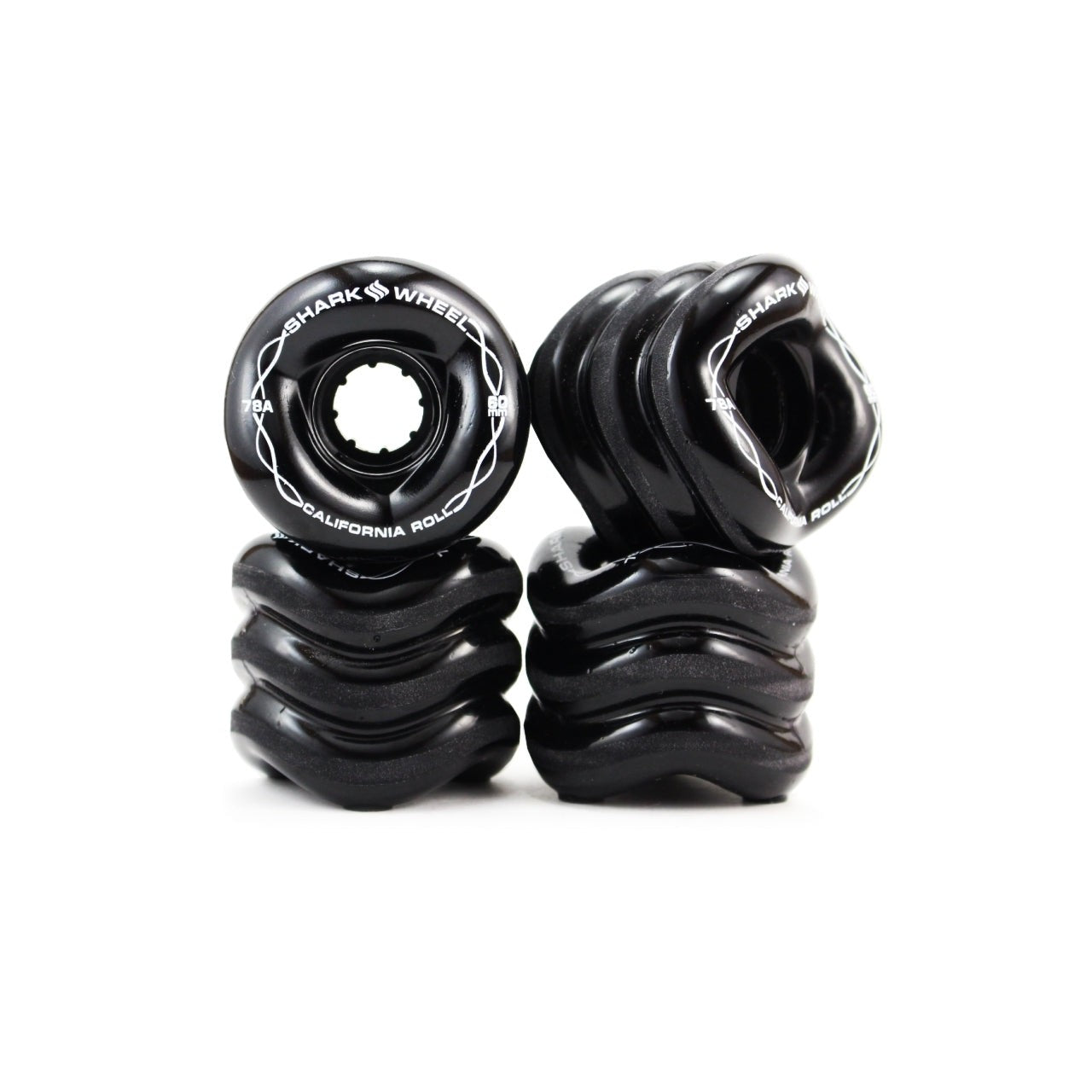 Shark Wheel California Roll 60 MM, 78A - Black (set of 4) - LocoSonix