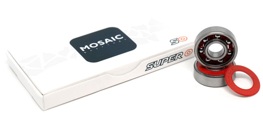 Mosaic ABEC-5 Super 0 Bearings- Red - LocoSonix