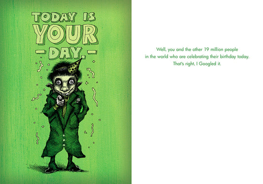 Bald Guy Birthday - This is YOUR day Greeting Card - LocoSonix