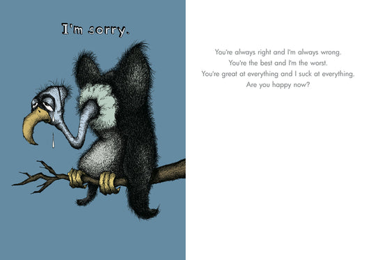 Bald Guy I'm Sorry - You're always right/I'm always wrong Greeting Card - LocoSonix