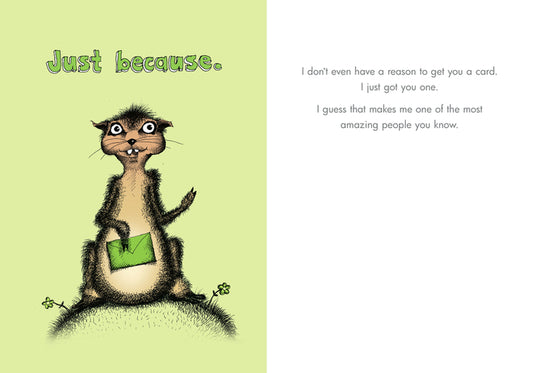 Bald Guy Just Because - Don't even have a reason Greeting Card - LocoSonix