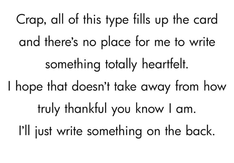 Bald Guy Thank You Card -- No place to write Greeting Card - LocoSonix