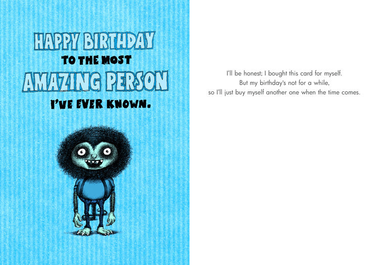 Bald Guy Birthday - Most amazing person I've ever known Greeting Card - LocoSonix