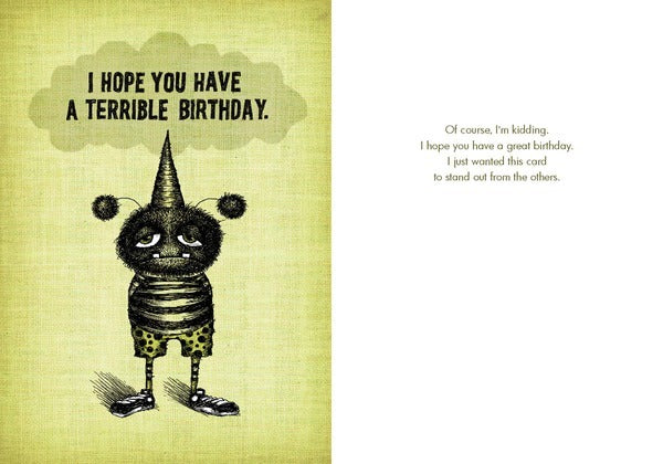 Bald Guy Birthday - Terrible Birthday Greeting Card - LocoSonix