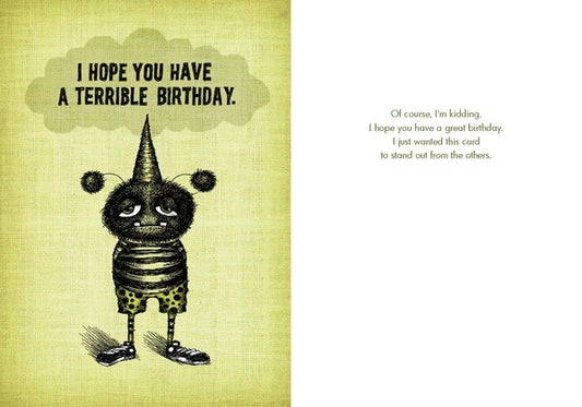 Bald Guy Birthday - Terrible Birthday Greeting Card - LocoSonix