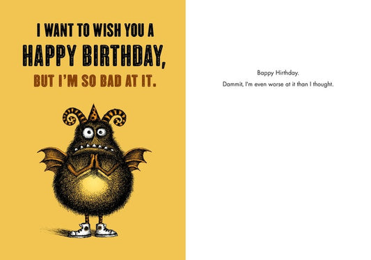 Bald Guy Birthday - Bappy Hirthday Greeting Card - LocoSonix
