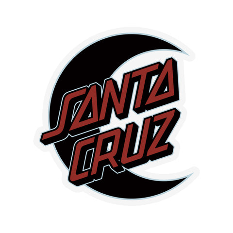 Santa Cruz EMPTY MOON DOT CLEAR Sticker 4x4.25"