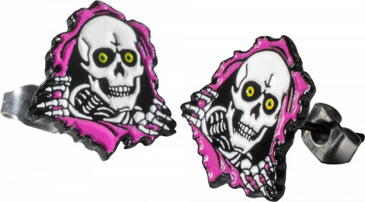 Powell-Peralta Ripper Earrings - Hot Pink
