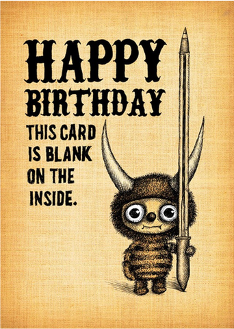Bald Guy Happy Birthday This Card Is Blank On The Inside Greeting Card [157]