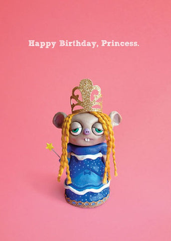 Bald Guy Happy Birthday, Princess Greeting Card [147]