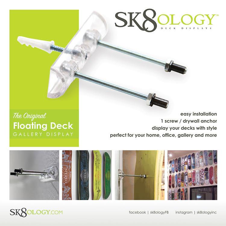 Sk8ology Skateboard Deck Wall-Mount Display - Plastic