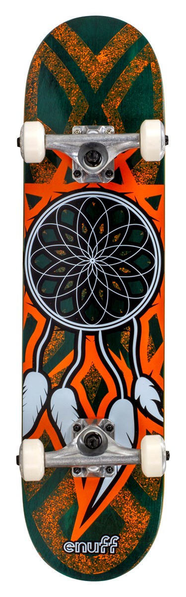 Enuff Dreamcatcher Mini Skateboard Complete - Teal/Orange 7.25"