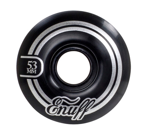Enuff 53MM Refresher II Skateboard Wheels - Black - LocoSonix