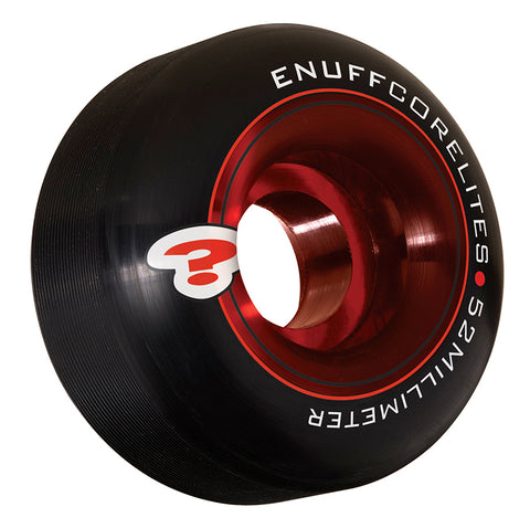 Enuff 52MM Corelites Skateboard Wheels - Black / Red - LocoSonix