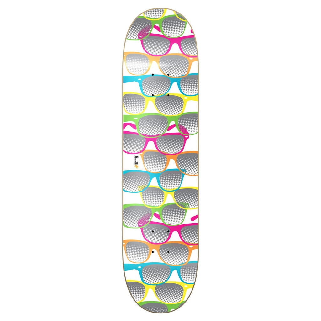 Yocaher Shades Skateboard Deck - White 8"