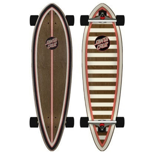 Santa Cruz Gold Stripe Pintail Longboard Complete 33"