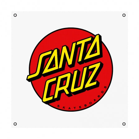 Santa Cruz Classic Dot Banner - White 36X36"