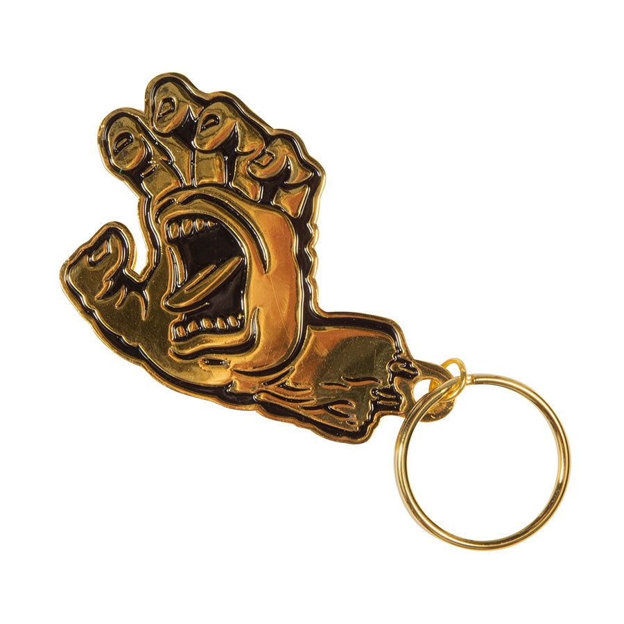 Santa Cruz Screaming Hand Keychain - Gold