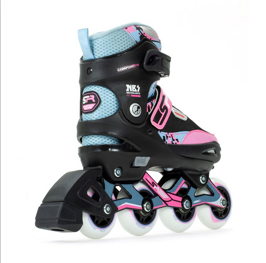 SFR Pixel Adjustable Inline Skates - Blue/Pink