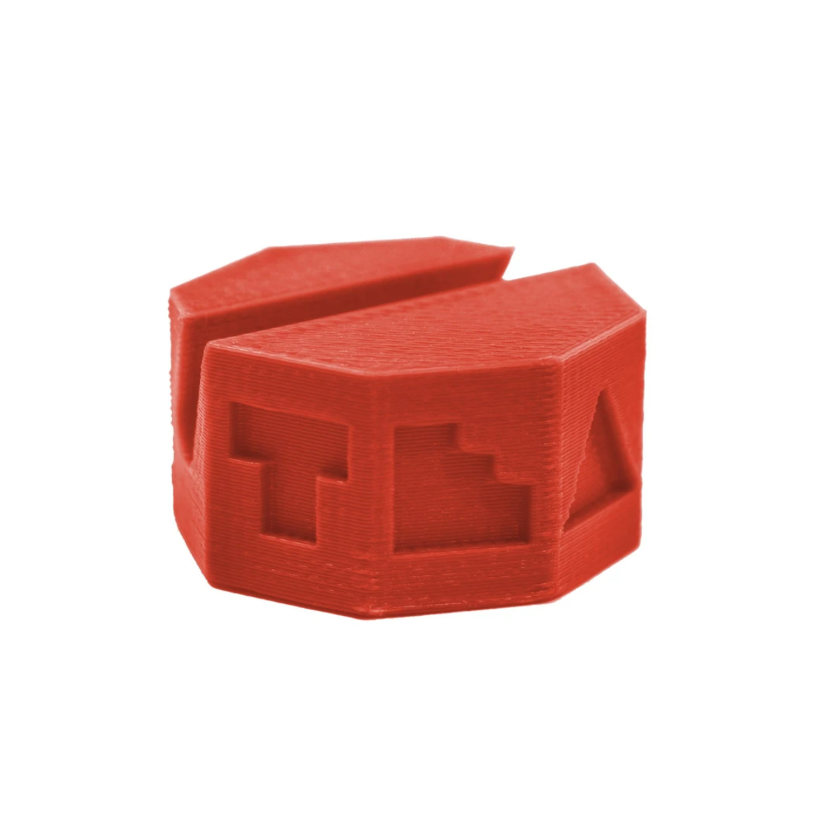 Teak Fingerboard Display Octagon Stand - Red Chile Pepper