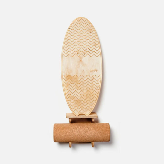 Swifty Balance Board, Roller and Bracket Bundle - Natural