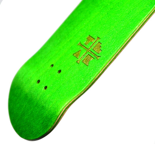 Teak PROlific Ghillie Green Engraved Fingerboard Deck 32mm