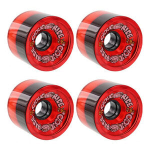 Cloud Ride Cruiser Longboard Wheels - Clear Red 69mm 78A
