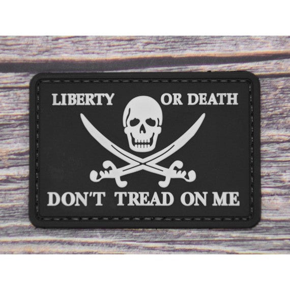 Missions Pirate Skull Liberty or Death PVC Patch