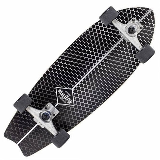 Mindless Surf Skate Fish Tail Surfskate Complete - Black 29.5"