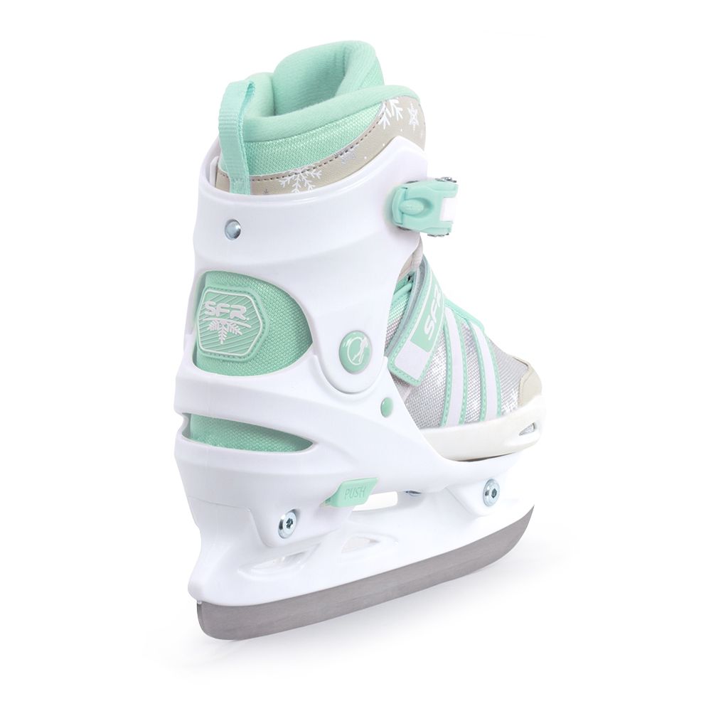 SFR Nova Adjustable Ice Skates - White/Teal