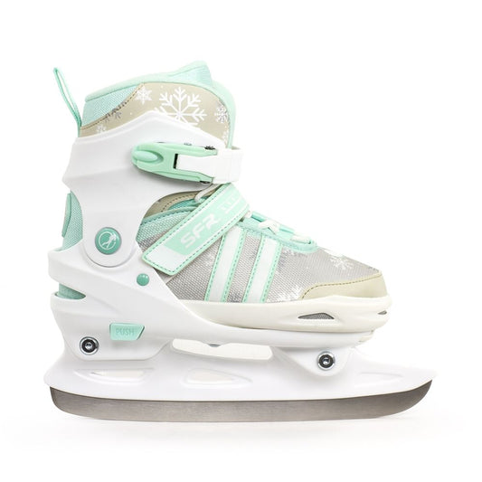 SFR Nova Adjustable Ice Skates - White/Teal