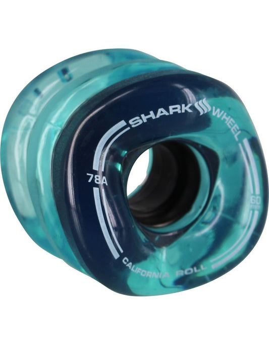 Shark Wheel California Roll 60 MM, 78A - Transparent Blue (set of 4) - LocoSonix