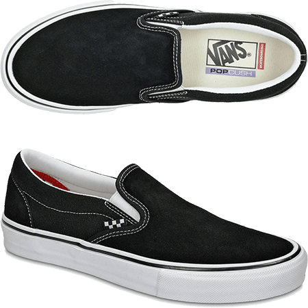 Slide on vans black shop