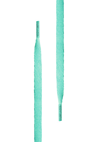 TB WHITE FLAT Shoe Laces - Light Mint 140cm