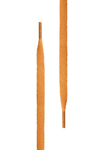 TB White Flat Shoe Laces - Neon Orange 140cm