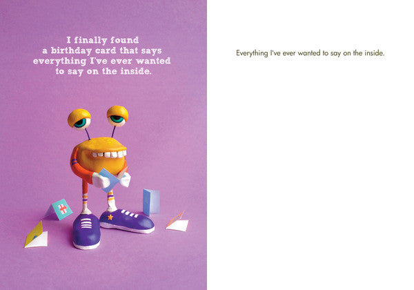 Bald Guy greeting card STE001522, front and inside