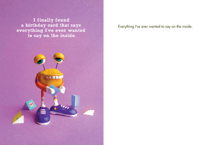 Bald Guy greeting card STE001522, front and inside